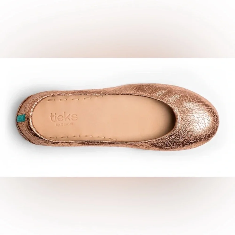 Tieks rose gold glam 8 NIB